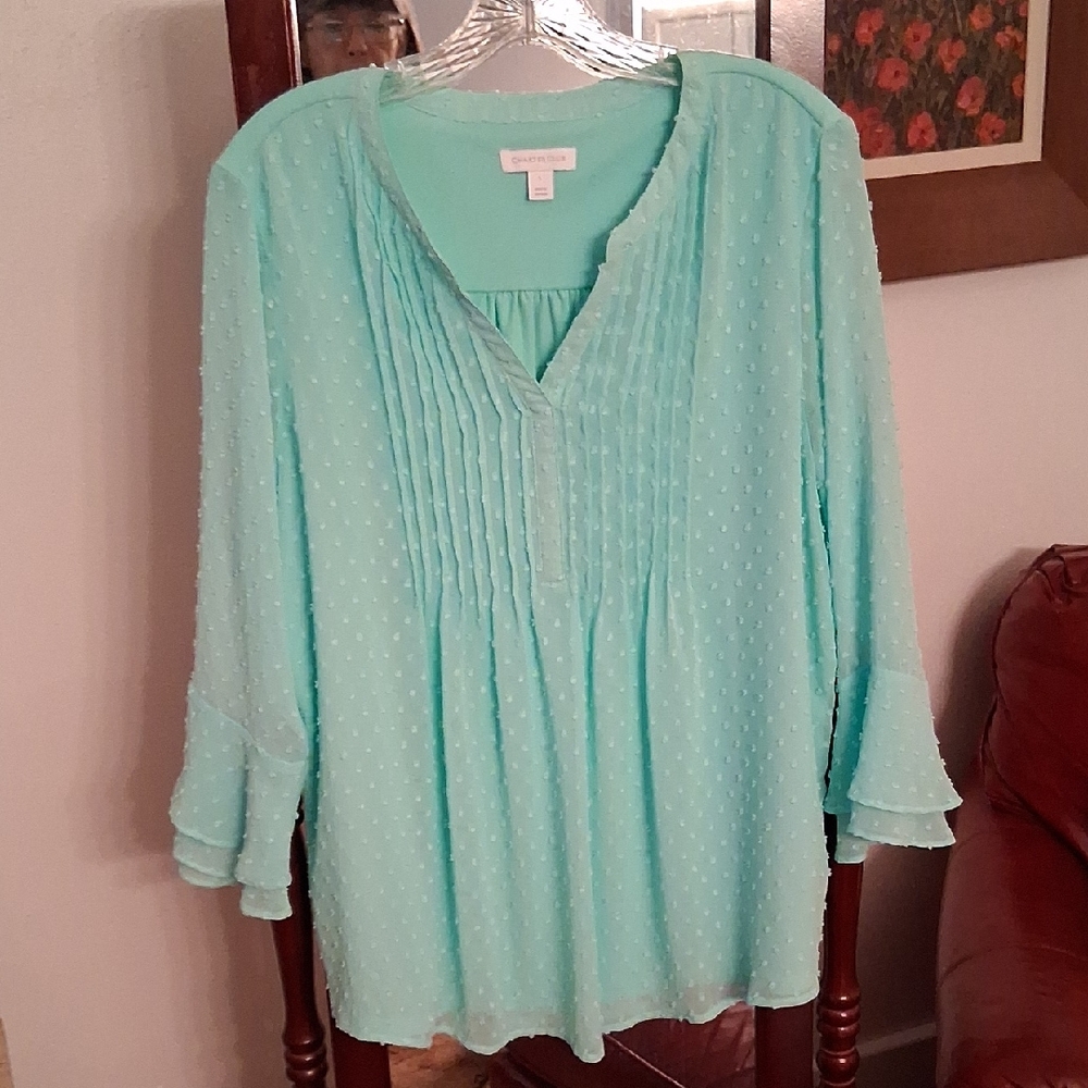 Charter Club Women's Aqua Blouse